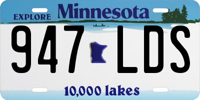 MN license plate 947LDS