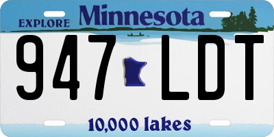 MN license plate 947LDT