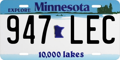 MN license plate 947LEC