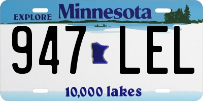 MN license plate 947LEL
