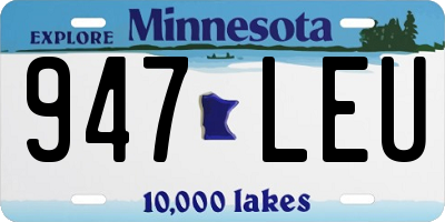 MN license plate 947LEU
