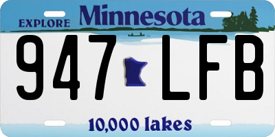 MN license plate 947LFB