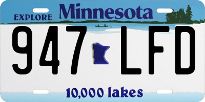 MN license plate 947LFD