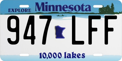 MN license plate 947LFF