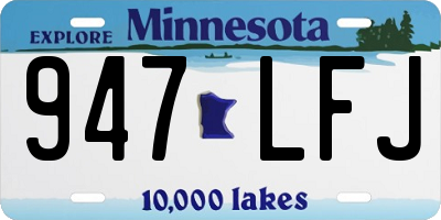 MN license plate 947LFJ
