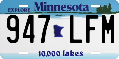 MN license plate 947LFM