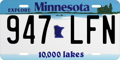 MN license plate 947LFN