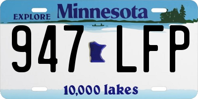 MN license plate 947LFP