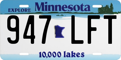 MN license plate 947LFT