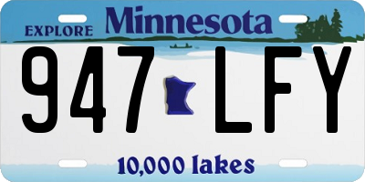 MN license plate 947LFY