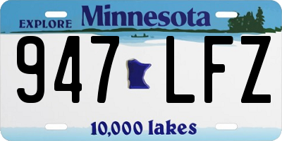 MN license plate 947LFZ