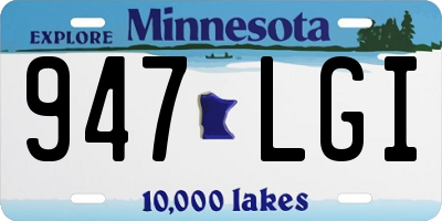 MN license plate 947LGI