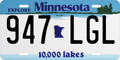MN license plate 947LGL