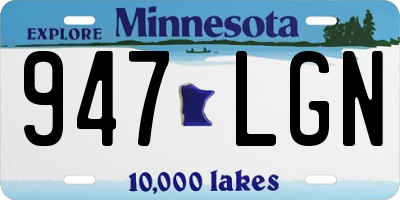 MN license plate 947LGN