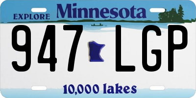 MN license plate 947LGP