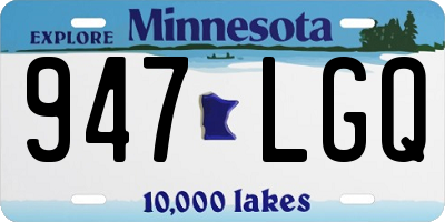 MN license plate 947LGQ