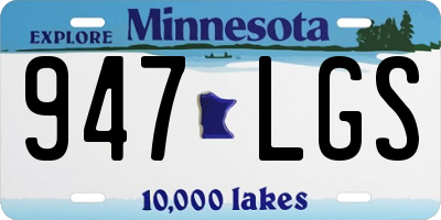 MN license plate 947LGS