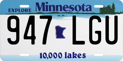 MN license plate 947LGU