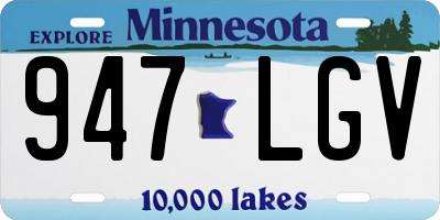 MN license plate 947LGV