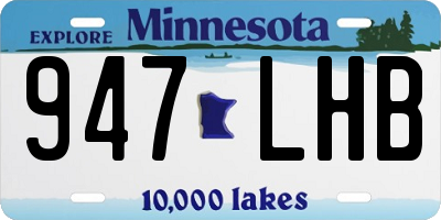 MN license plate 947LHB