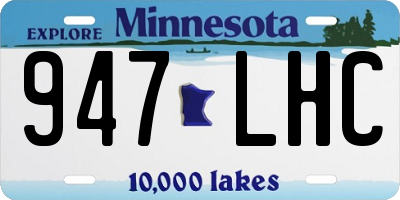 MN license plate 947LHC