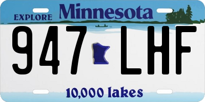 MN license plate 947LHF