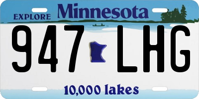 MN license plate 947LHG