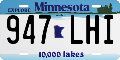 MN license plate 947LHI