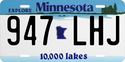 MN license plate 947LHJ