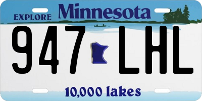 MN license plate 947LHL