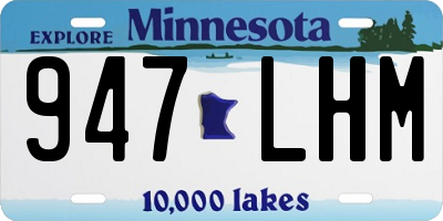 MN license plate 947LHM
