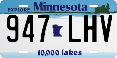 MN license plate 947LHV