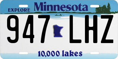 MN license plate 947LHZ