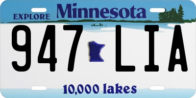 MN license plate 947LIA