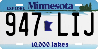 MN license plate 947LIJ