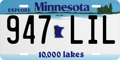 MN license plate 947LIL