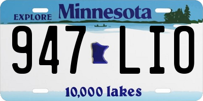 MN license plate 947LIO