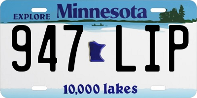 MN license plate 947LIP