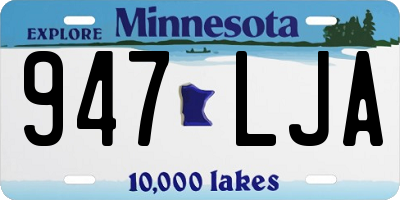 MN license plate 947LJA