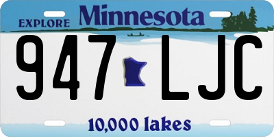 MN license plate 947LJC