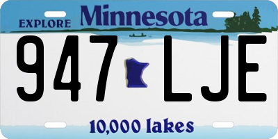 MN license plate 947LJE