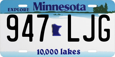 MN license plate 947LJG