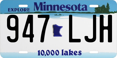 MN license plate 947LJH