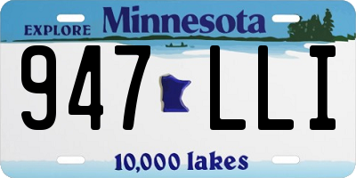 MN license plate 947LLI