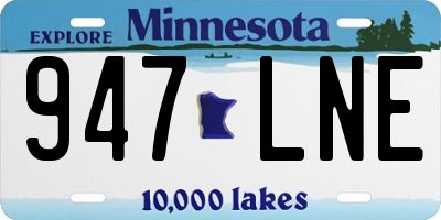 MN license plate 947LNE