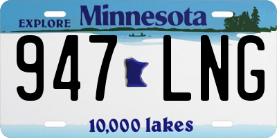 MN license plate 947LNG