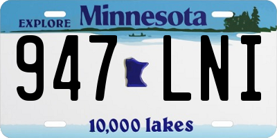 MN license plate 947LNI