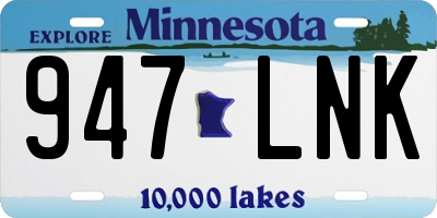 MN license plate 947LNK