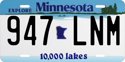 MN license plate 947LNM