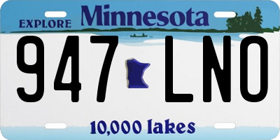 MN license plate 947LNO